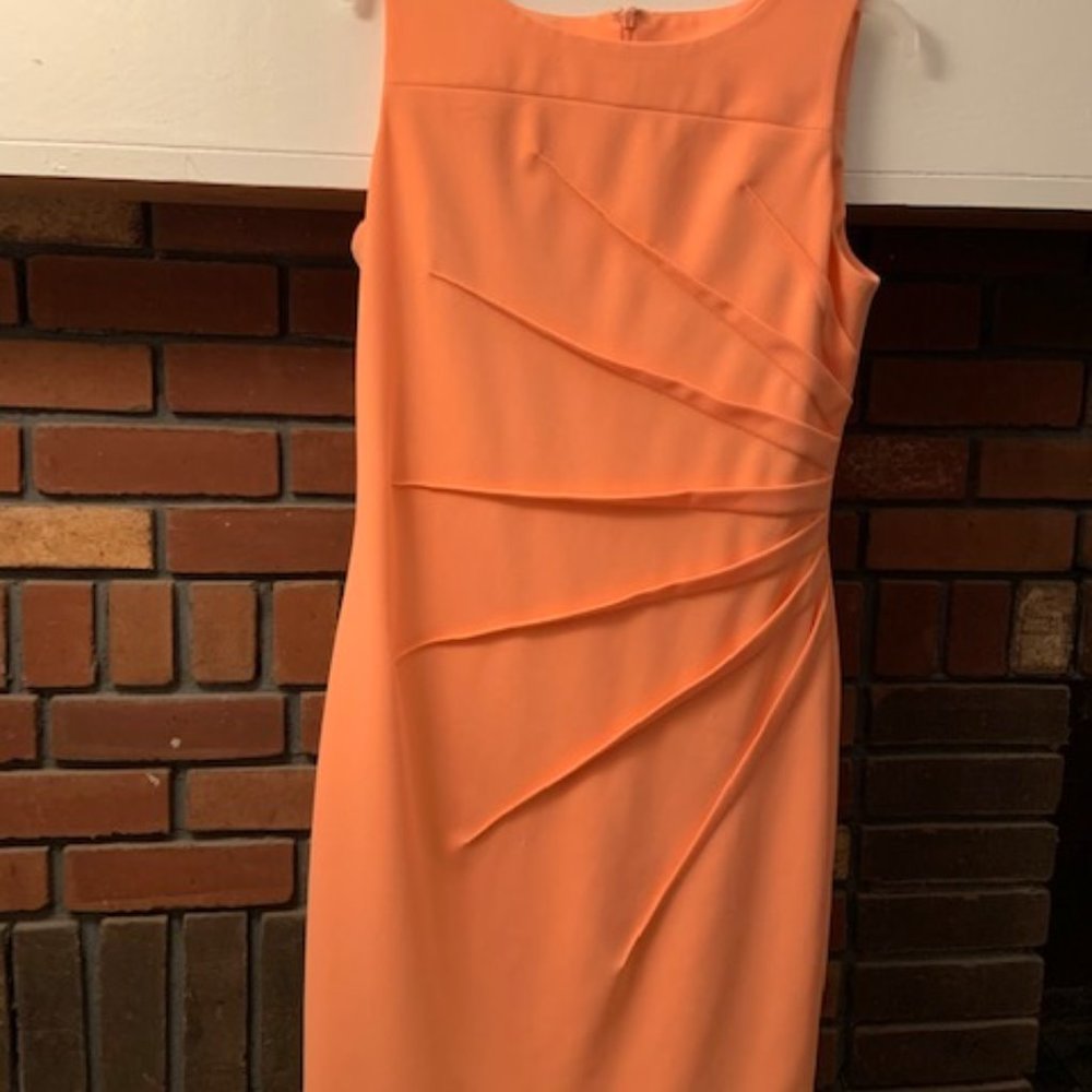 Calvin Klein sleeveless peach dress